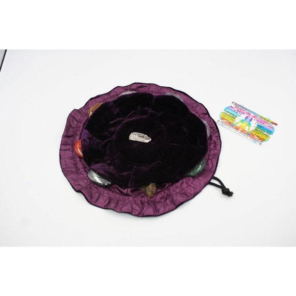 Set of 7 Chakra Stone Palm Stone with Pouch | Seven Chakra Stone Set | Chakra Se - Picture 10 of 15